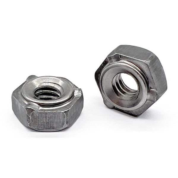 3/8"-16 3 Prong Short Pilot Hex Weld Nuts
