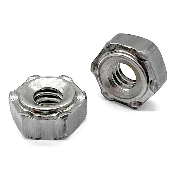 1/2"-13 6 Prong Long Pilot Hex Weld Nuts