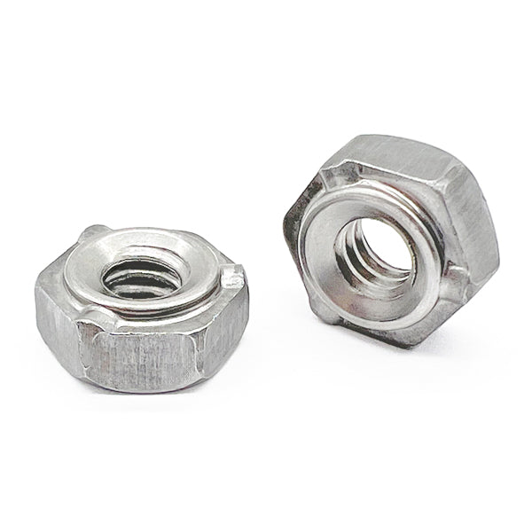 5/16"-18 18-8 Stainless Steel 3 Prong Hex Weld Nuts