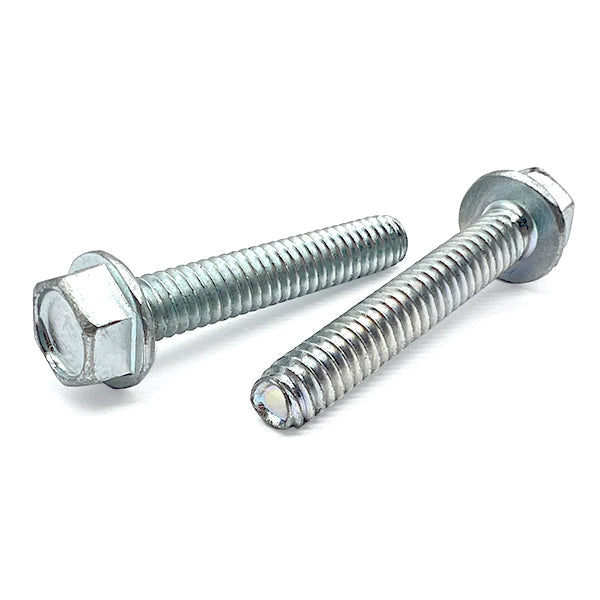 #10-24x3/8" Unslotted Indent Hex Washer Head Thread Rolling Screws Zinc Clear