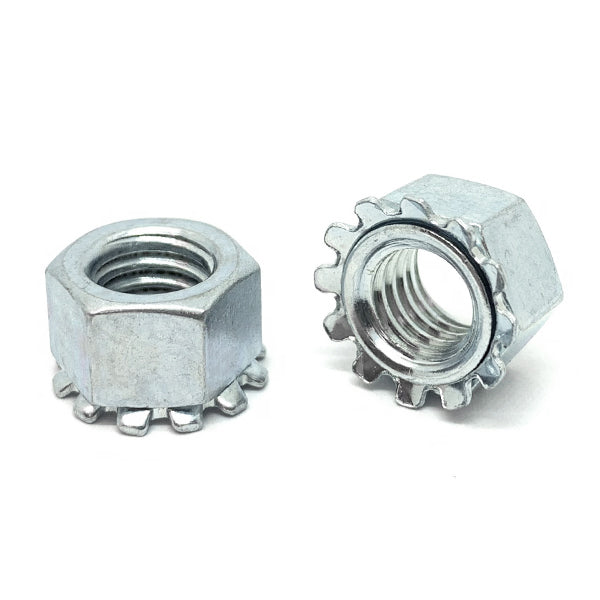 #8-32 Steel K Lock Nuts Zinc Clear