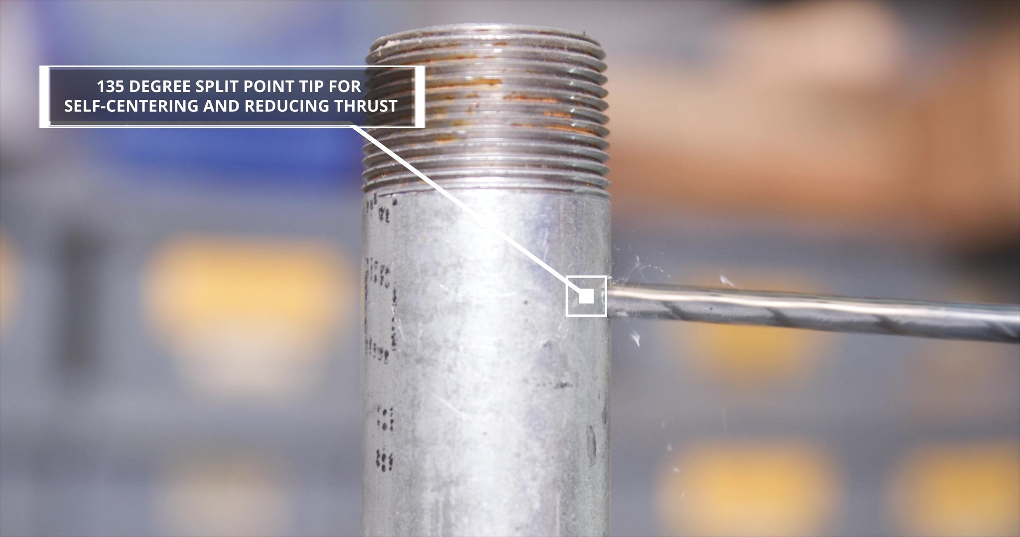 1-11/64" HSS Black & Gold Drill Bit with Reduced 1/2" 3-Flat Shank, Contractor Series