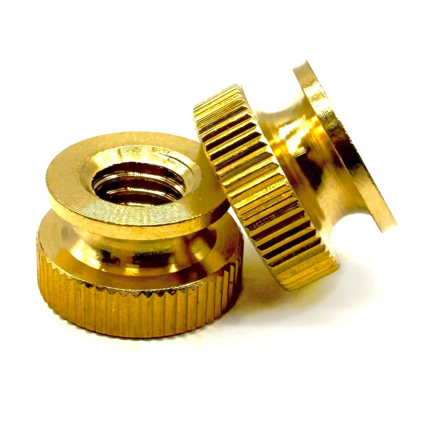 3/8"-16 Brass Knurled Thumb Nut