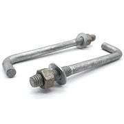 1/2"x12"x1-1/4"x1-3/4" L Shaped Anchor Bolts with Nuts and Washers Galvanized