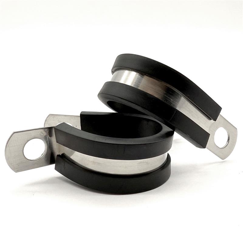 1-3/4" Stainless Steel Rubber Insulated Medium Duty Cable Clamp
