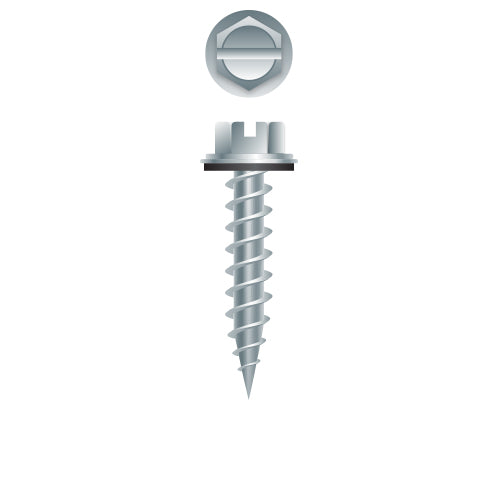 #10 SLT Strong-Point Hex Washer Head w/NEO 10 x 1-1/2, 5/16 A.F., Zinc