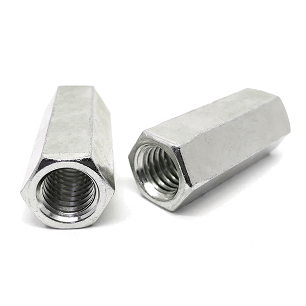 7/16-14x1-1/4" 18-8 Stainless Steel Coupling Nuts
