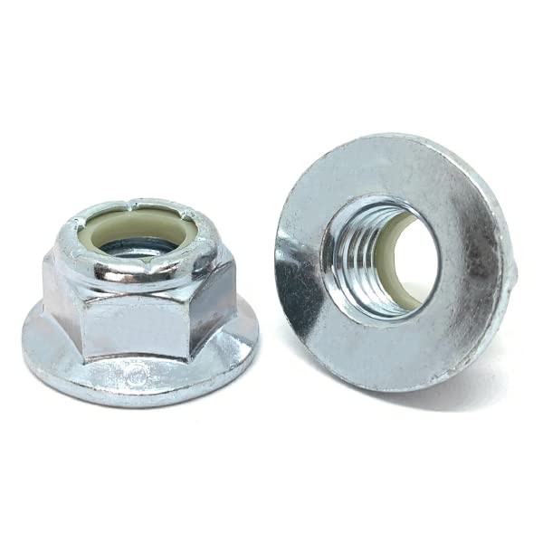 1/4"-20 Grade 5 Nylon Insert Hex Flange Lock Nuts Zinc