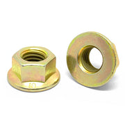 M6-1.0 Class 10 Hex Flange Nuts Zinc Yellow