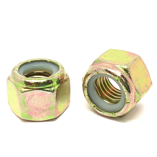 5/8"-18 Grade 8 Hex Nylon Insert Lock Nuts Zinc Yellow