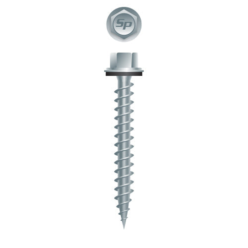 #9 Hi-Strong-Point Hex Washer Head w/ Washer 9-15 x 2-1/2, Type 'S', Strong-Shield