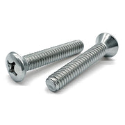 #10-24x1-1/4" Phillips Oval Head Machine Screws Zinc Clear