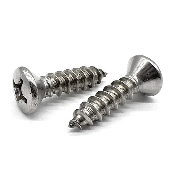 #10x3/4" 18-8 Stainless Steel Phillips Oval Head Type A Self Tapping Screws