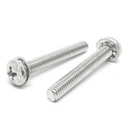 #8-32x1" 410 Stainless Steel Internal Tooth Sems Phillips Pan Head Machine Screws