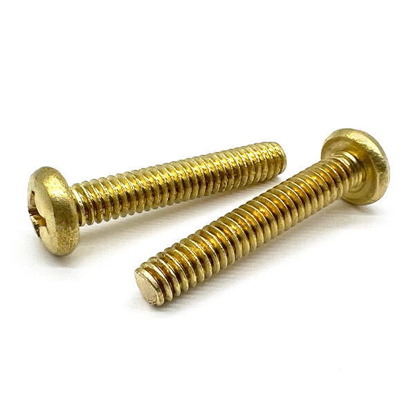 #10-32x1/2" Brass Phillips Pan Head Machine Screws