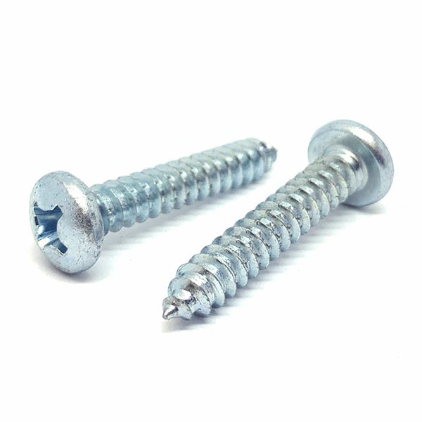 #12x1-1/4" Phillips Pan Head Type AB Self Tapping Sheet Metal Screws Zinc