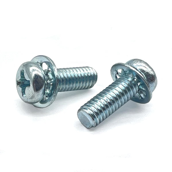 #10-24x3/8" Internal Tooth Sems Phillips Pan Head Machine Screws Zinc