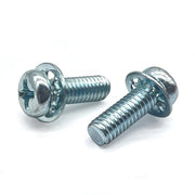 M3-0.50x10 Internal Tooth Sems Phillips Pan Head Machine Screws Zinc Clear