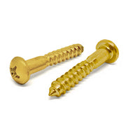 #10x1-1/4" Brass Phillips Round Head Wood Screws