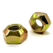 M8-1.25 Class 10 Hex Top Lock Nuts Coarse Thread Zinc Yellow
