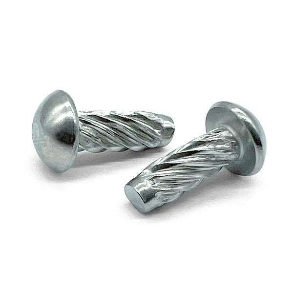 #4x3/8" Metallic Round Head Type U Drive Screws Zinc Clear