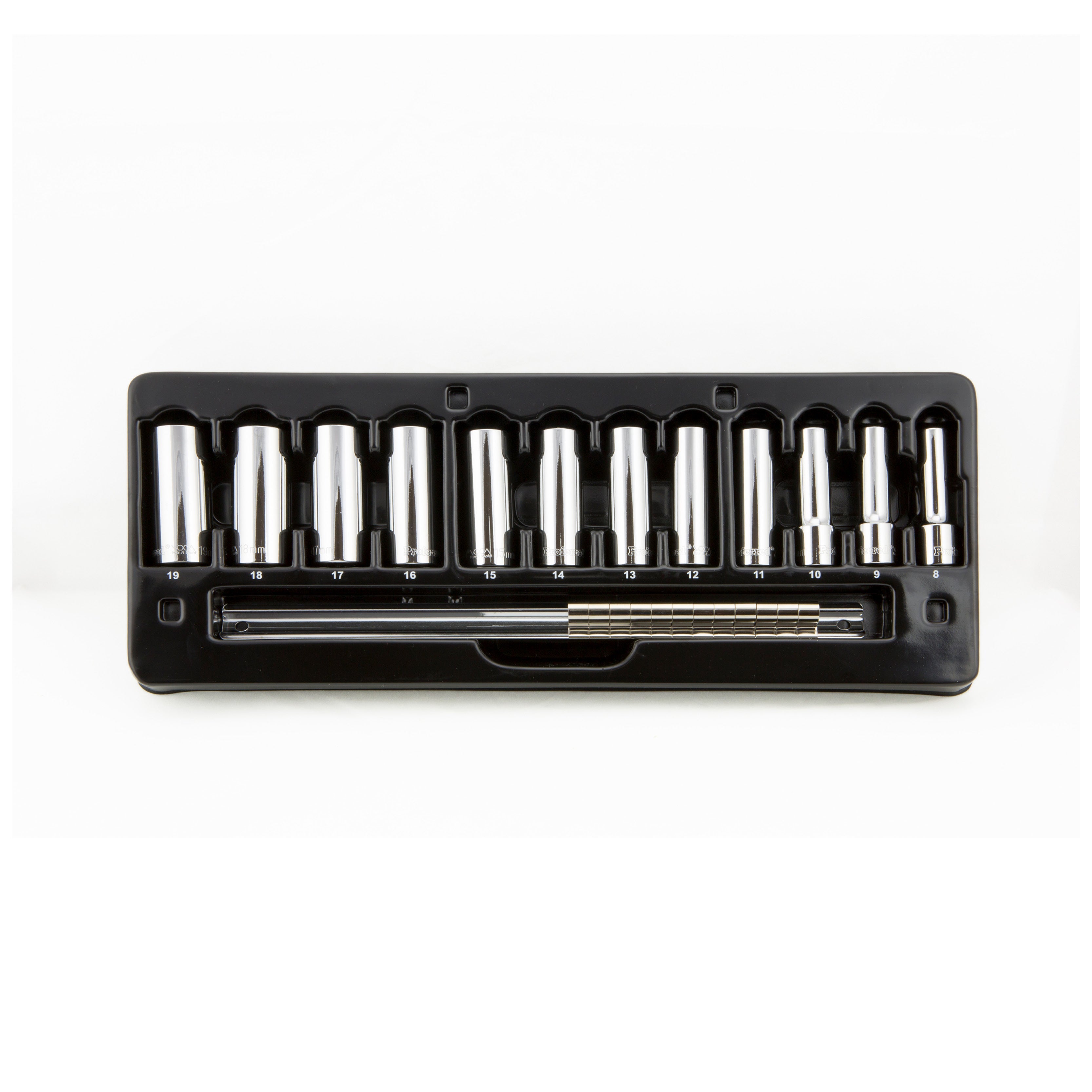12 Piece Proferred 12 Point Deep Standard Metric Socket Set (3/8" Drive)