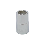 15MM - 1/2" Drive 12 Point Metric Socket