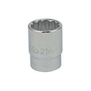 21MM - 1/2" Drive 12 Point Metric Socket