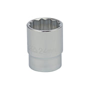24MM - 1/2" Drive 12 Point Metric Socket