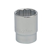 27MM - 1/2" Drive 12 Point Metric Socket