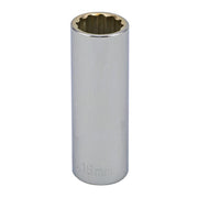 18MM - 1/2" Drive 12 Point Metric Deep Socket