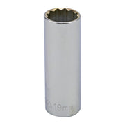 19MM - 1/2" Drive 12 Point Metric Deep Socket