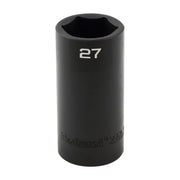 27MM - 1/2" Drive 6 Point Metric Deep Impact Socket Impact
