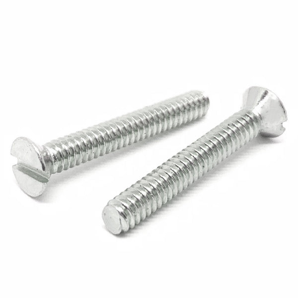 1/4-20x1" Stainless Steel Slotted Flat Head Machine Screws Steel