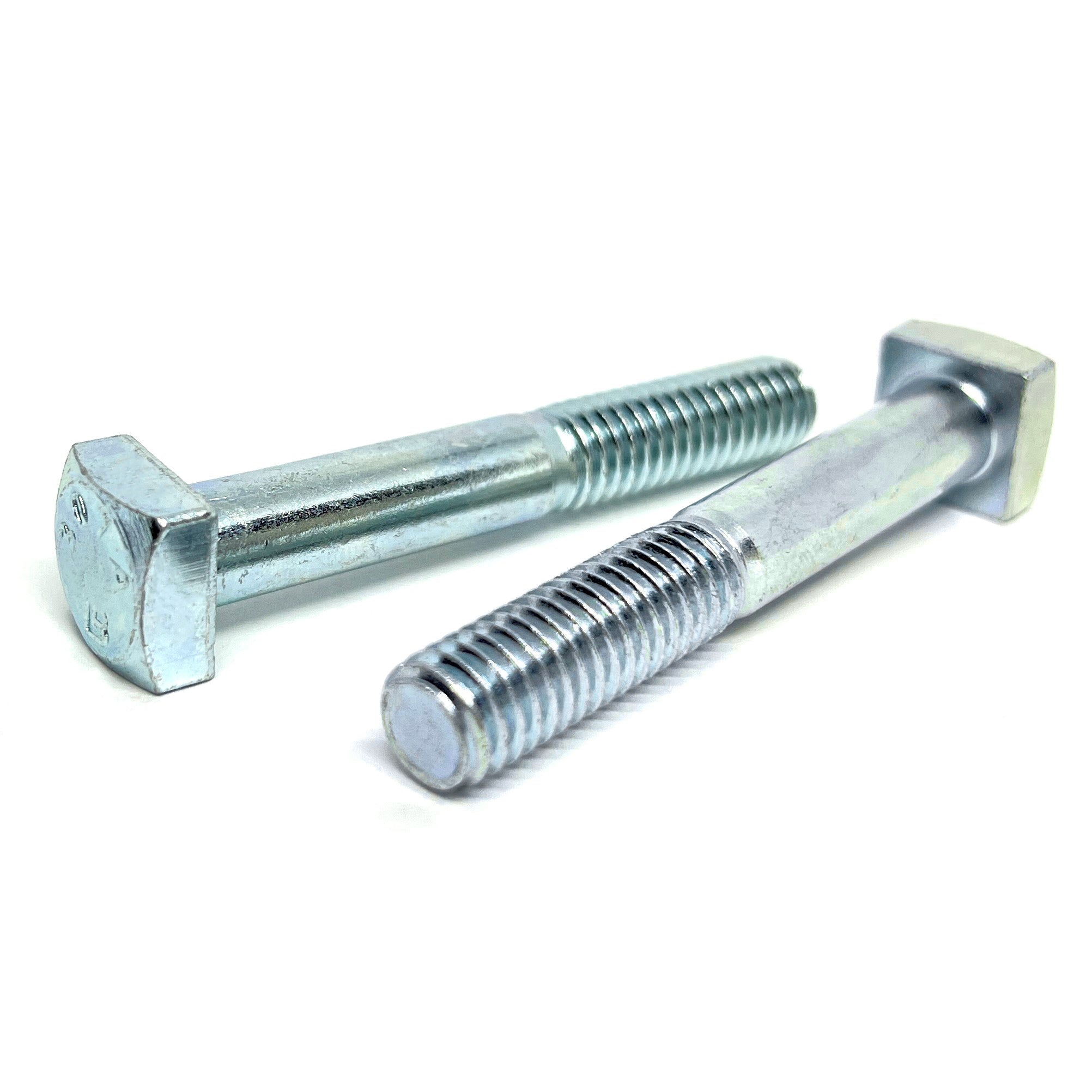 3/4"-10x4-1/2" Square Head Bolts Grade A307 Zinc Clear