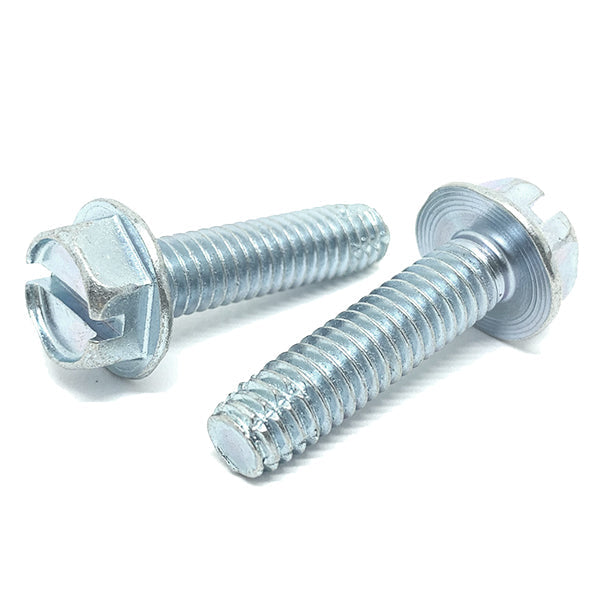 3/8-16x1-1/2" Slotted Hex Washer Head Type F Thread Cutting Screws Zinc