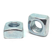1"-8 Steel Square Nuts Zinc Clear