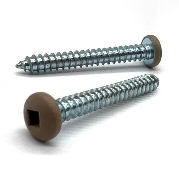 #6x1" Pan Head Square Drive Type AB Sheet Metal Screw Tan Painted Head Zinc