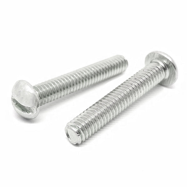 #12-24x1" Stainless Steel Slotted Round Head Machine Screws Steel