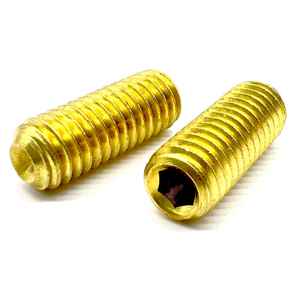 5/16"-18x3/8" Brass Cup Point Socket Set Screws