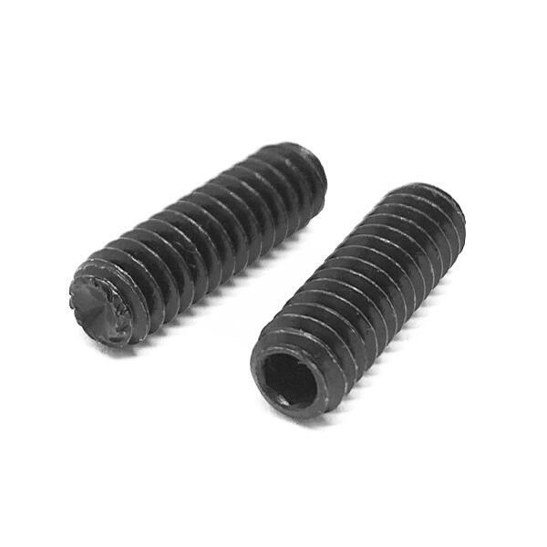 3/8-24x3/4" Alloy Knurled Cup Point Allen Socket Set Screw Black Oxide