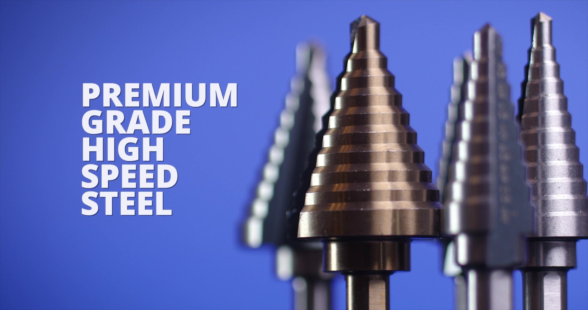 #4 HSS Step Drill Bit (3/16" - 7/8" by 1/16")