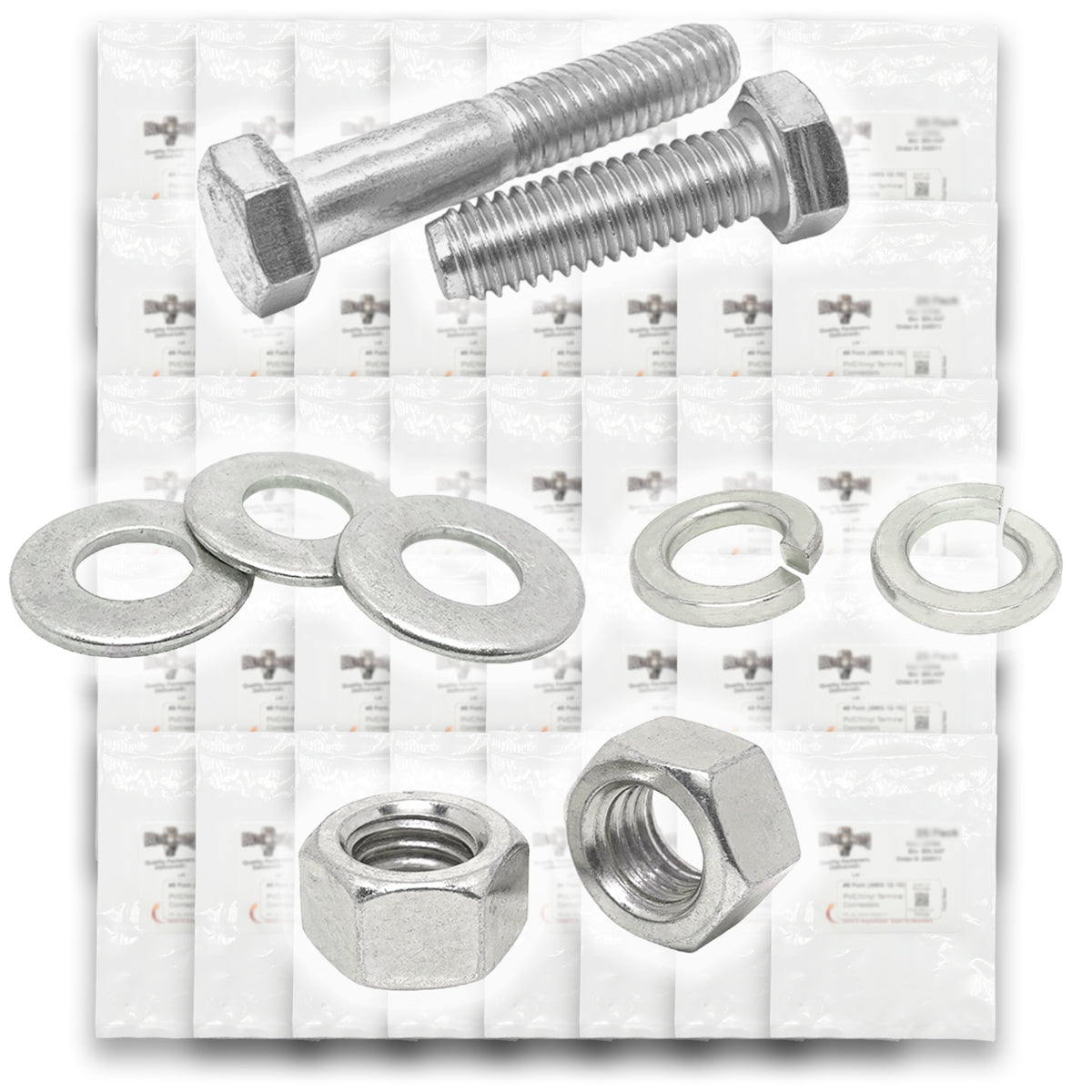 5/16"-18 Coarse 18-8 Stainless Steel Hex Cap Screws, Nuts, & Washers - 1078 PCS