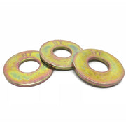 9/16" USS Grade 8 Flat Washers Zinc Yellow