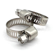 #6 Micro Worm Gear Hose Clamp 304 Stainless w/ 1/4" Slotted Screw