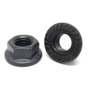 5/16"-18 Grade 8 Serrated Hex Flange Lock Nuts Plain &Oil