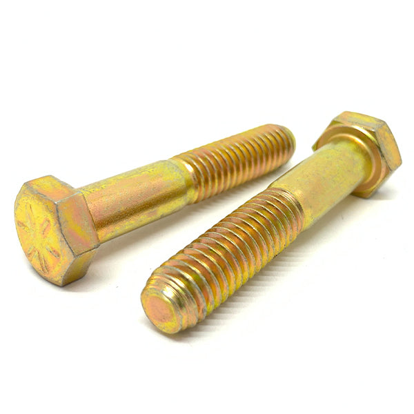 5/16-24x2-1/2" Hex Head Cap Screws Grade 8 Zinc Yellow