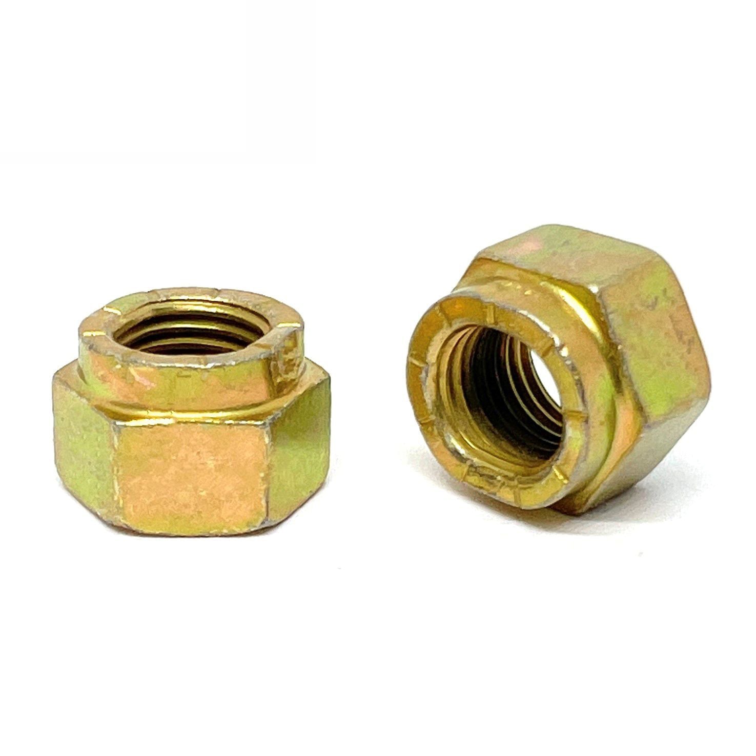 5/8"-18 Grade L-9 Hex Collar Locknuts USA Zinc Yellow