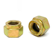 1/2"-20 Grade L-9 Hex Collar Locknuts USA Zinc Yellow