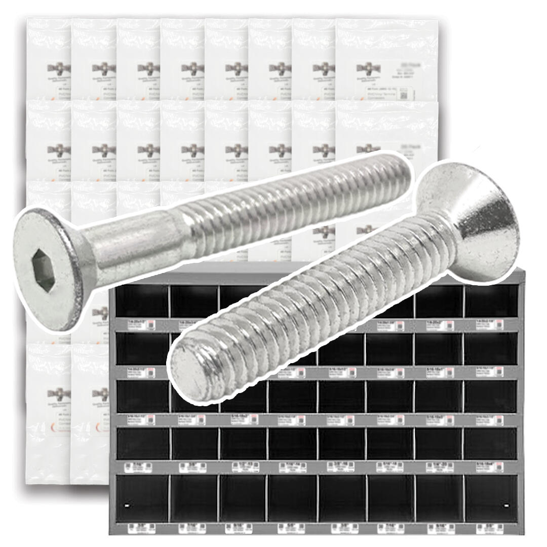 Metric Stainless A2-70 Flat Head Socket Cap Screws  - 1511 PCS